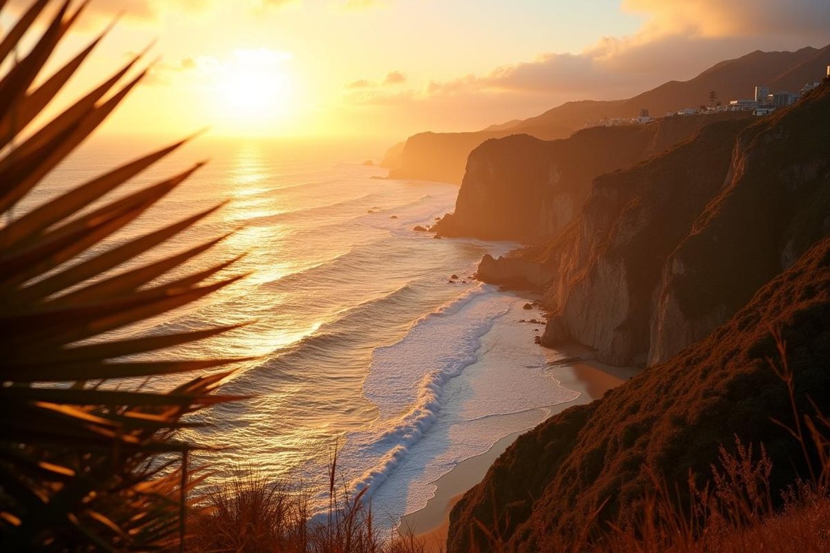 Golden hour on the coast